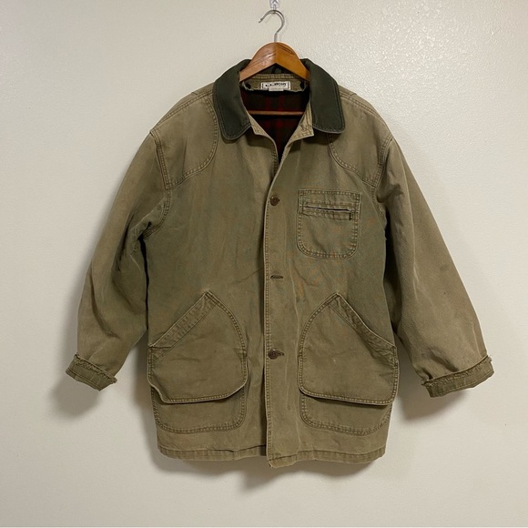 L.L. Bean Other - L.L. Bean Jacket Men's XL Tall Distressed Olive Green Barn Chore Coat lined